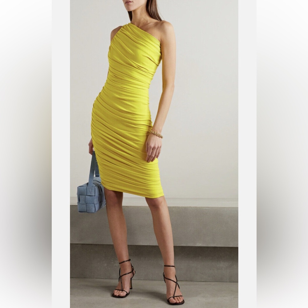 NWT Norma Kamali Diana Mini Dress in Acid